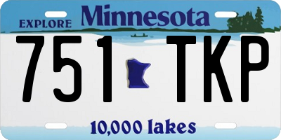 MN license plate 751TKP