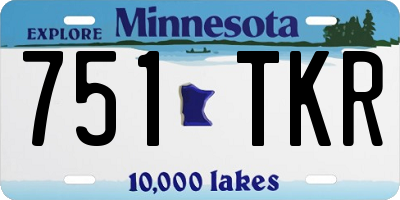 MN license plate 751TKR