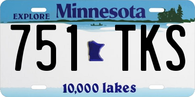 MN license plate 751TKS