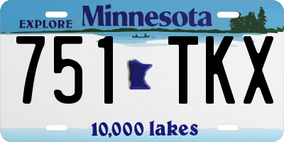 MN license plate 751TKX