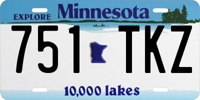 MN license plate 751TKZ