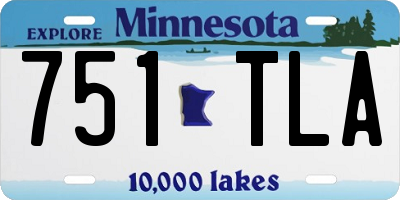 MN license plate 751TLA