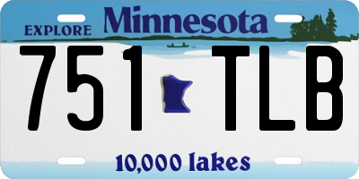 MN license plate 751TLB