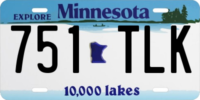 MN license plate 751TLK