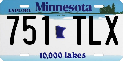 MN license plate 751TLX