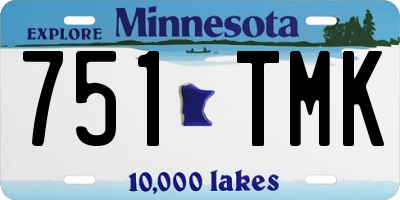 MN license plate 751TMK