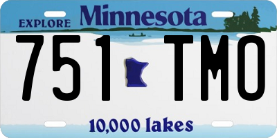 MN license plate 751TMO