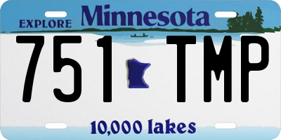 MN license plate 751TMP