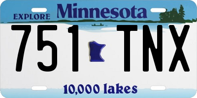 MN license plate 751TNX