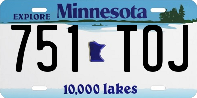 MN license plate 751TOJ