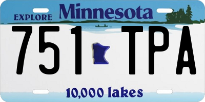 MN license plate 751TPA