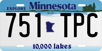 MN license plate 751TPC