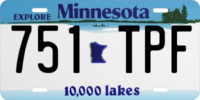 MN license plate 751TPF