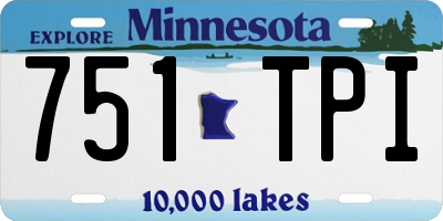 MN license plate 751TPI