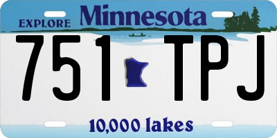 MN license plate 751TPJ