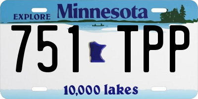 MN license plate 751TPP