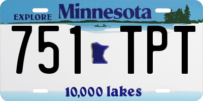 MN license plate 751TPT