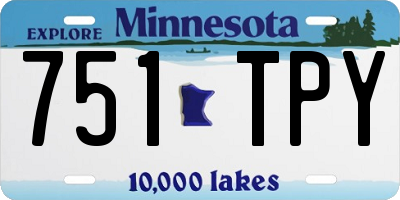 MN license plate 751TPY