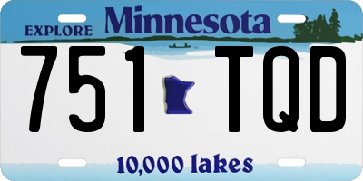 MN license plate 751TQD