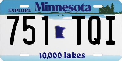 MN license plate 751TQI