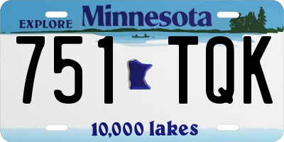 MN license plate 751TQK