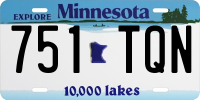 MN license plate 751TQN