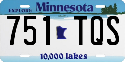 MN license plate 751TQS