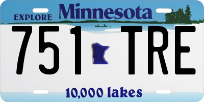 MN license plate 751TRE