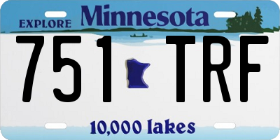 MN license plate 751TRF