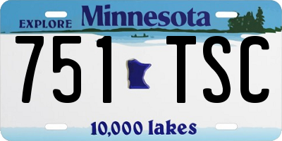 MN license plate 751TSC