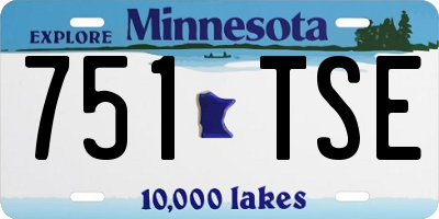 MN license plate 751TSE