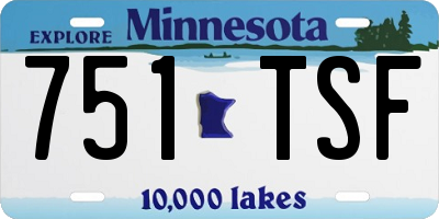 MN license plate 751TSF