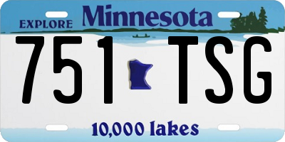 MN license plate 751TSG