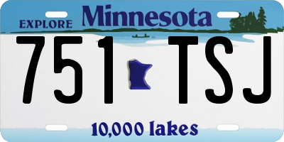MN license plate 751TSJ