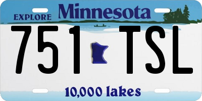 MN license plate 751TSL