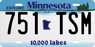 MN license plate 751TSM