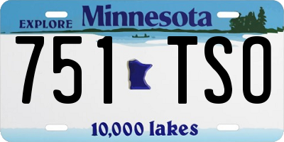 MN license plate 751TSO
