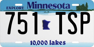 MN license plate 751TSP