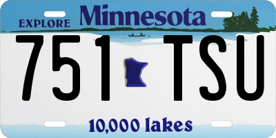 MN license plate 751TSU