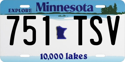 MN license plate 751TSV
