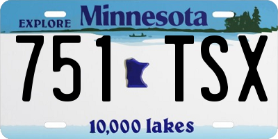 MN license plate 751TSX