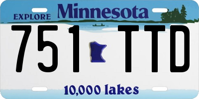 MN license plate 751TTD