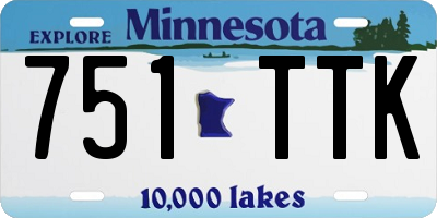 MN license plate 751TTK