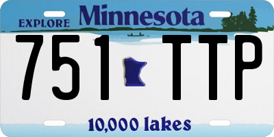 MN license plate 751TTP