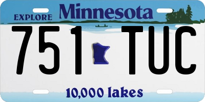 MN license plate 751TUC