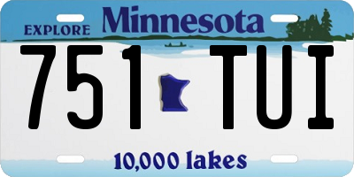 MN license plate 751TUI