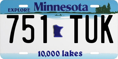 MN license plate 751TUK