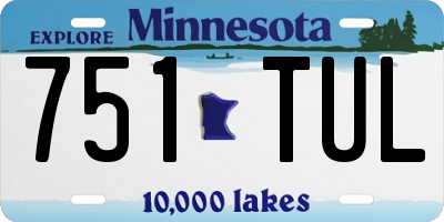 MN license plate 751TUL