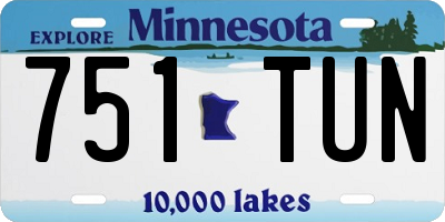 MN license plate 751TUN