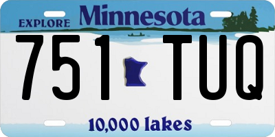 MN license plate 751TUQ